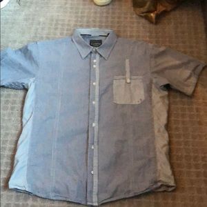 navy blue/white plaid button down by Civil Society